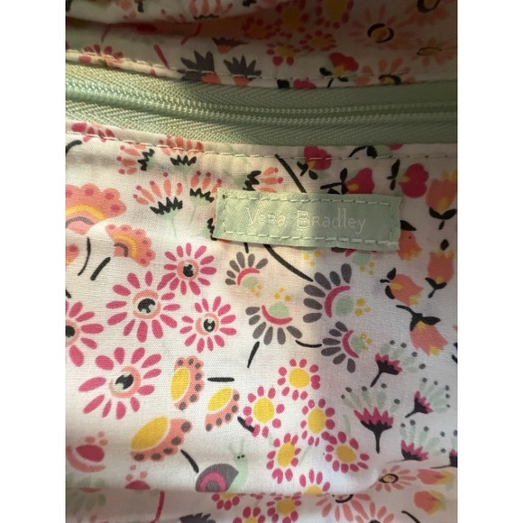 Vera Bradley Paisley Floral Pattern Purse Shoulder Bag Green Blue Boho Spring - Picture 4 of 15